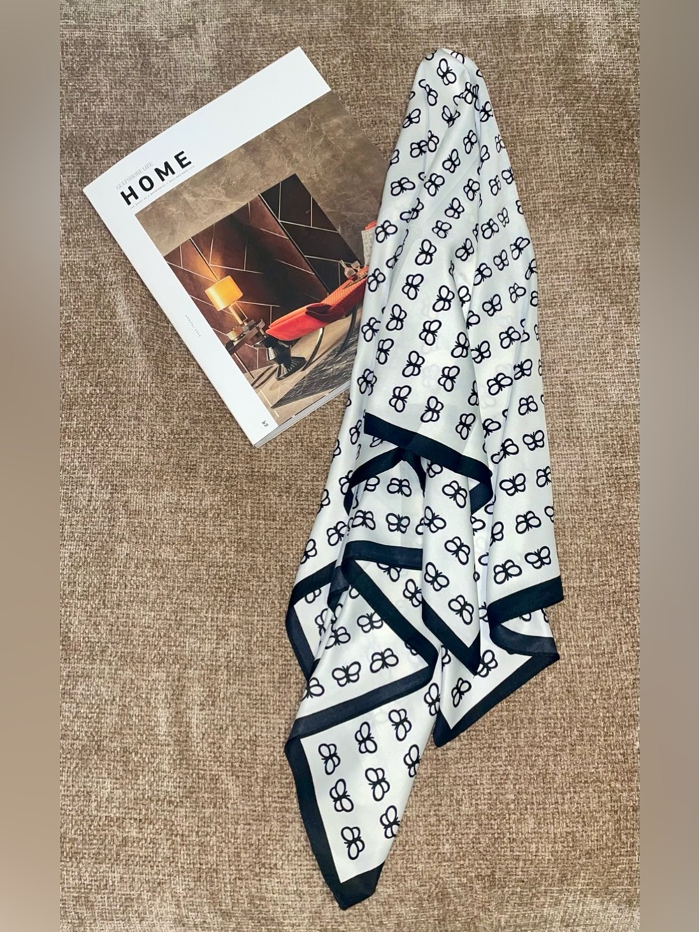 100% Silk “Butterflies” 35’ Scarf